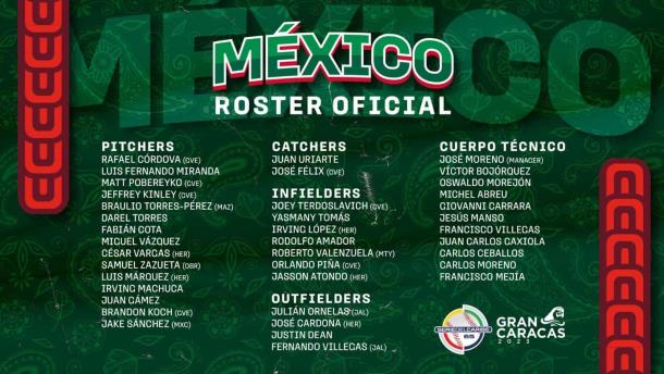Este es el róster de México de cara a la Serie del Caribe 2023