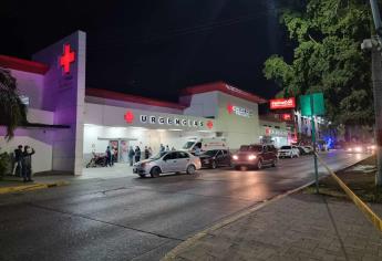 Hombre baleado llega a Urgencias de Cruz Roja Culiacán