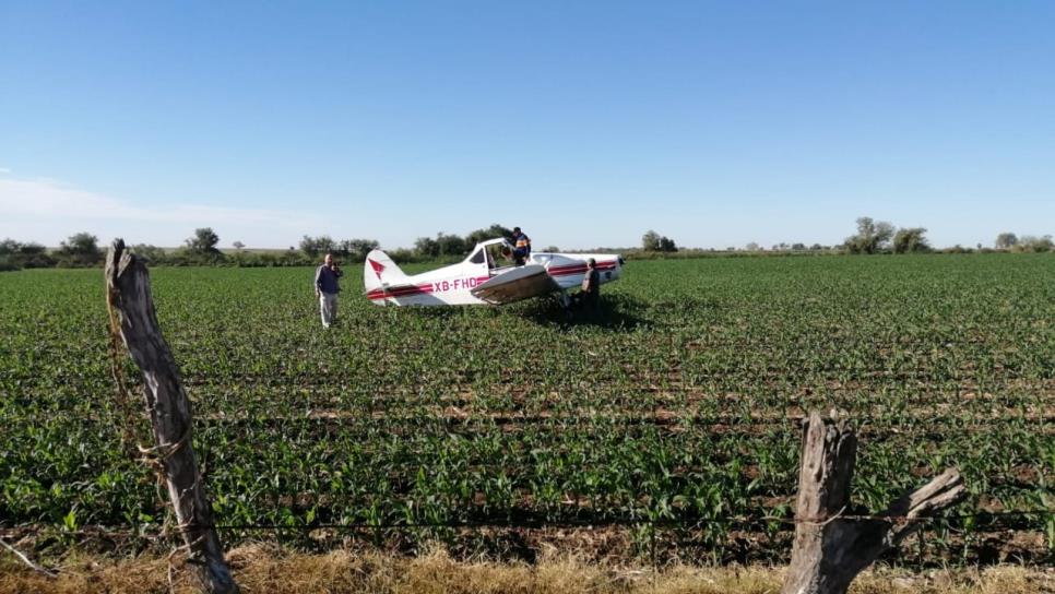 Alerta tras aterrizaje forzoso de una avioneta en El Tamarindo, Culiacán