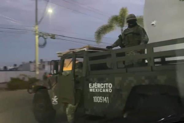 Ejército Mexicano monta operativo en sector Villas del Río en Culiacán