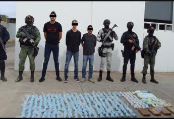 Confirman la detención de tres personas en narcolaboratorio de fentanilo de Culiacán