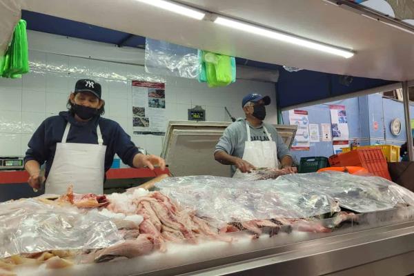 Supervisan estado y calidad de mariscos en mercado de Los Mochis