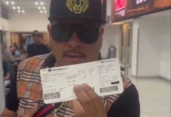 Artista sinaloense denuncia a aerolínea por revender sus pasajes de avión; se iba presentar en Culiacán