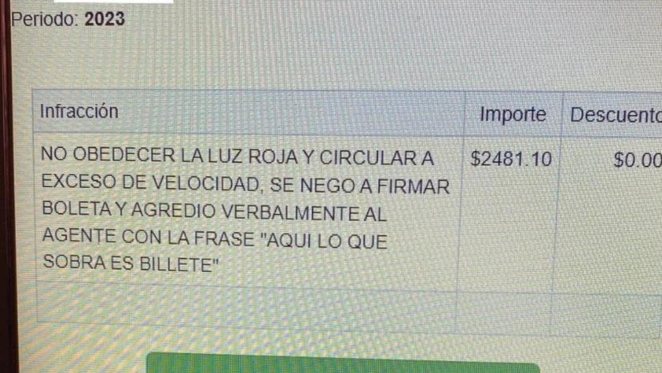 El momento más «alucín» de un mochitense al recibir una multa de tránsito