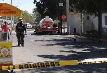 Incendio en pipa de gas genera alarma en el sector sur de Culiacán