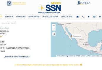 Se registra sismo de 4.6 grados al oeste de Ahome