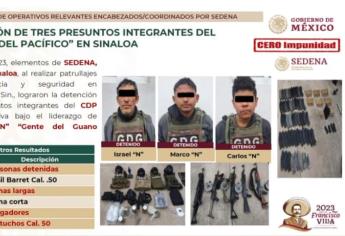 Policía Estatal participó en detención de los 3 hombres que eran «Gente del Guano»