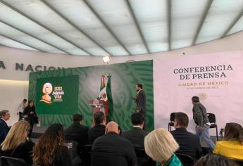 AMLO da su conferencia «mañanera» en el búnker de Genaro García