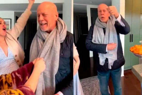 Bruce Willis cumplió 68 años y Demi Moore compartió video del festejo