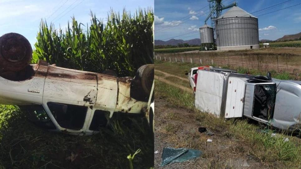 Imparables los accidentes; vuelcan dos camionetas, ahora en Ahome y Guasave