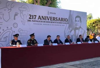 Gobierno del Estado conmemora el 217 aniversario del Natalicio de Benito Juárez 