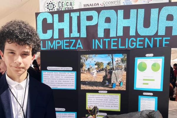 «Chipahua» el robot que recoge la basura; lo creo un joven sinaloense