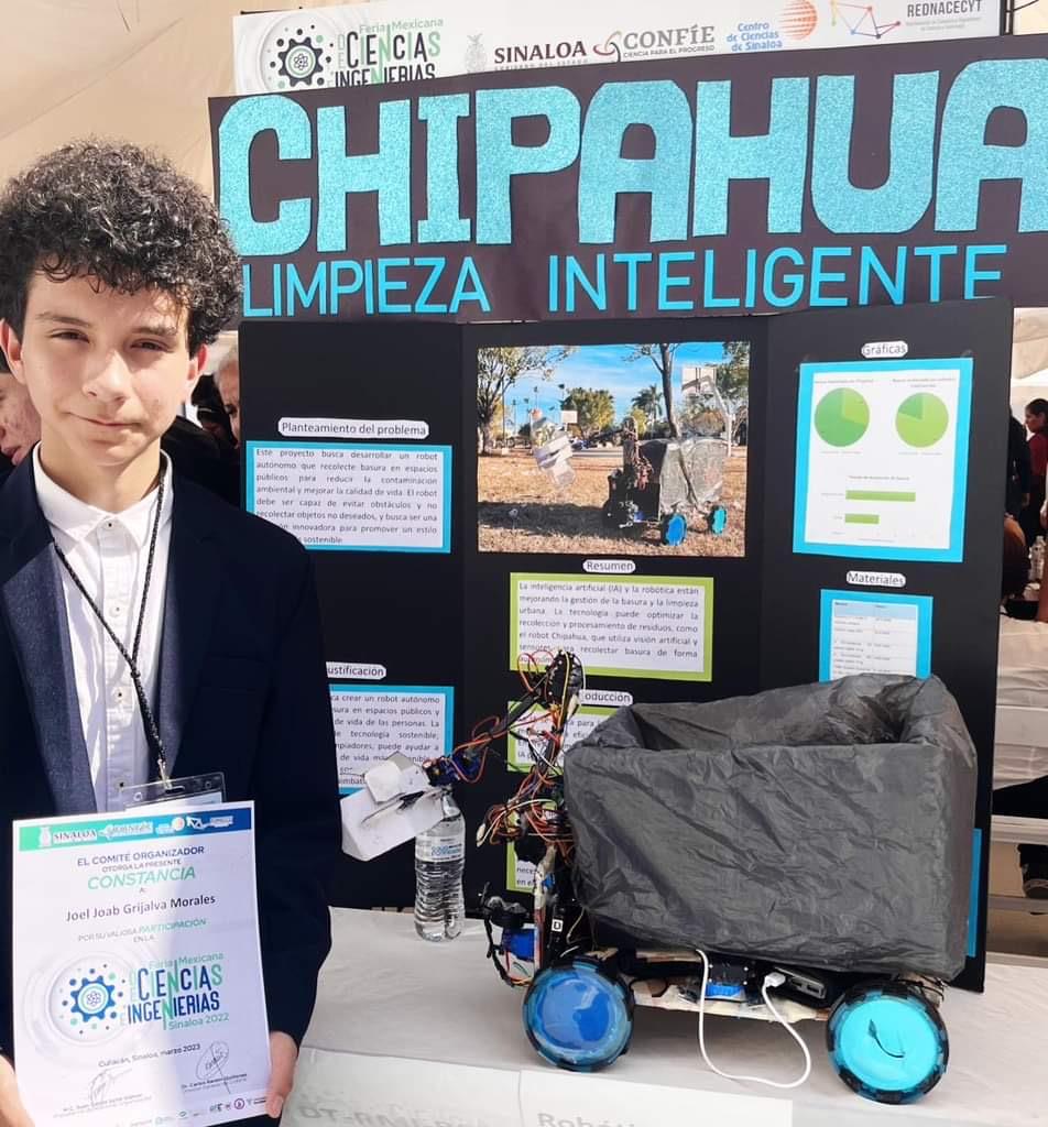 «Chipahua» el robot que recoge la basura; lo creo un joven sinaloense «Chipahua» el robot que recoge la basura; lo creo un joven sinaloense