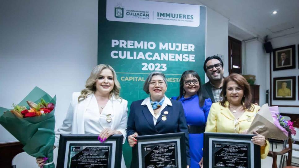 Otorgan Premio a la Mujer Culiacanense 2023 a tres destacadas mujeres por su labor social