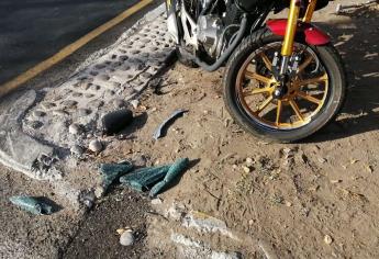 Un accidente deja a un motociclista herido en Las Quintas, Culiacán