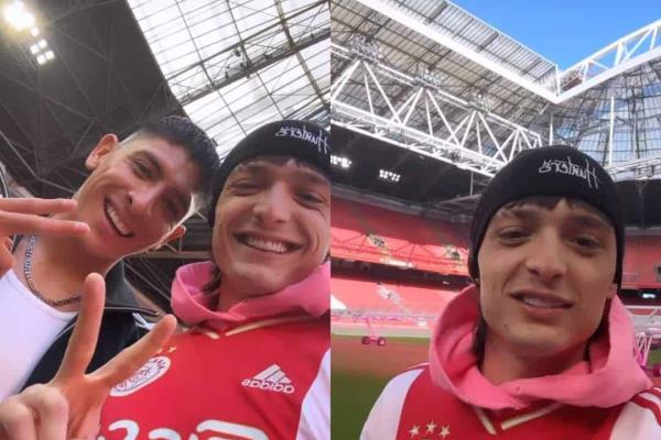 Peso Pluma se encuentra con Edson Álvarez en Ámsterdam