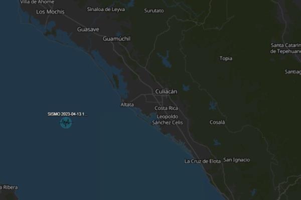 Sismo de M4.8 sacude al centro de Sinaloa