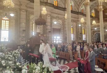 Se casan Quirino Ordaz Fuentes y Ana Sofía Ley en la Catedral de Mazatlán