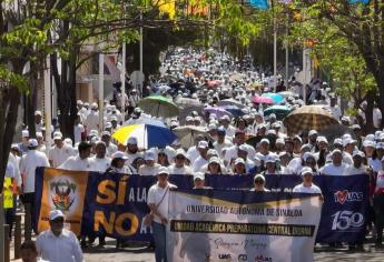 Más de 25 mil universitarios salen a las calles para defender a la UAS y la Autonomía Universitaria