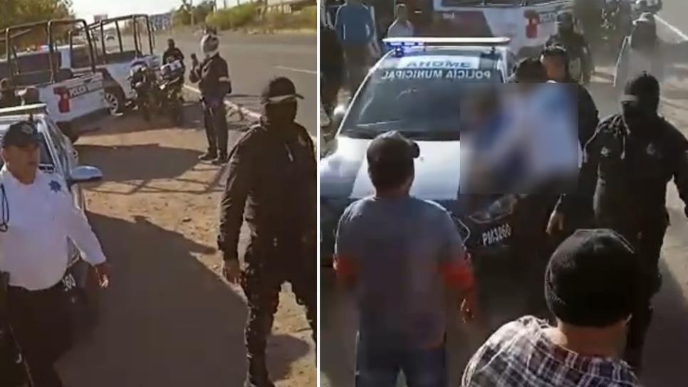 Se agarran a golpes jornaleros con tránsitos de Ahome | VIDEO