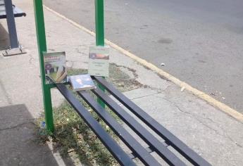 Hay libros gratis en paradas de camión de Culiacán