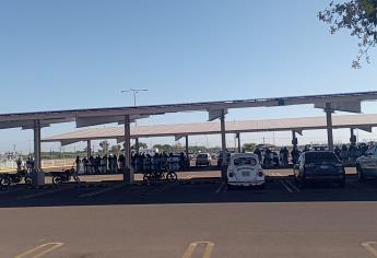 Antimotines de la Guardia Nacional resguardan el aeropuerto de Los Mochis