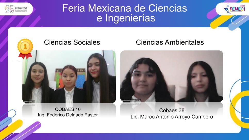 Alumnas de Cobaes ganan nacional de Ciencias e Ingenierías
