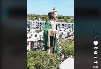 Estatua gigante de San Judas Tadeo sorprende y se vuelve viral en Culiacán | VIDEO