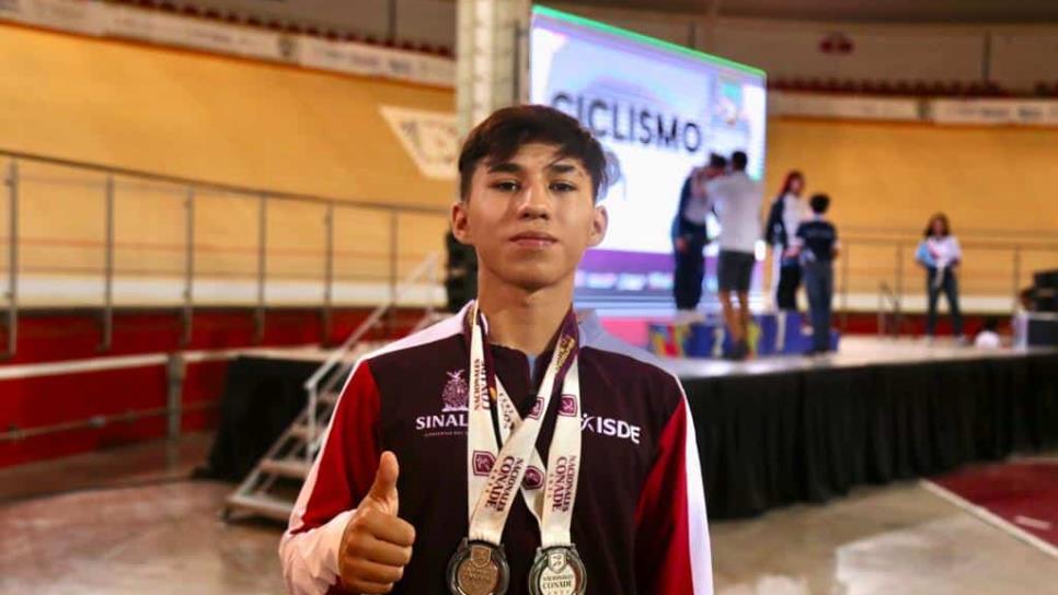 Ciclista guasavense Ariel Robles gana dos medallas en Juegos Nacionales