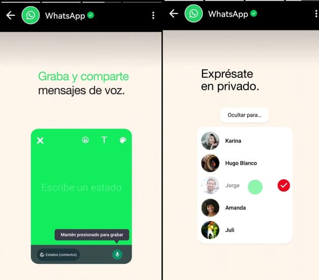 WhatsApp ya te permite enviar estados de audio Luz Noticias