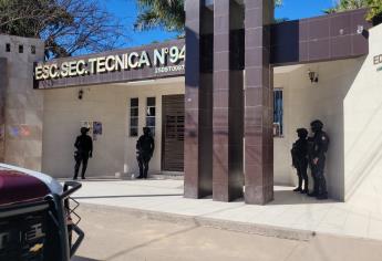 Despliegan operativo en secundaria de Los Mochis tras amenaza de tiroteo