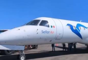 Señor Air vuela por primera vez en la ruta Cabo San Lucas - Los Mochis