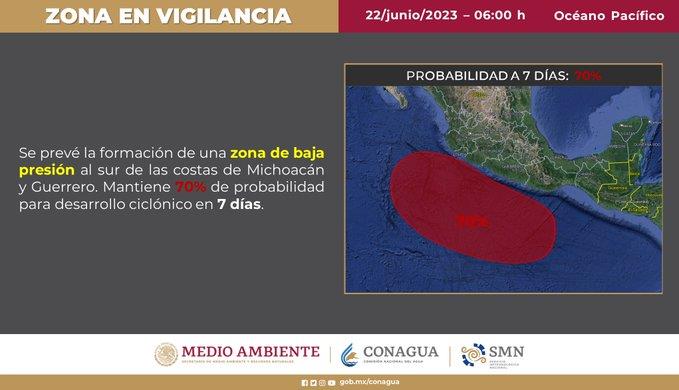 El ciclón  «Adrián» está al 70 % de probabilidad de formarse en 7 días 