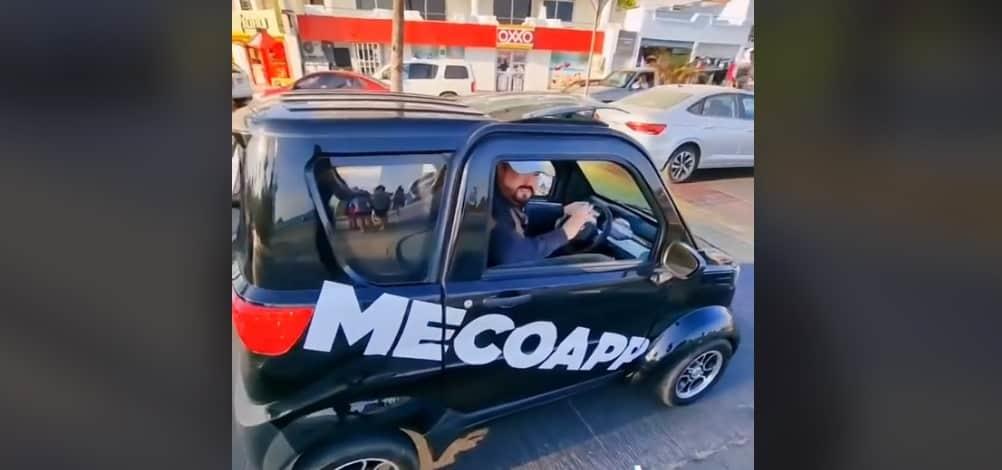 Así fue captado el mini auto eléctrico X4E hecho en México por el malecón de Mazatlán | VIDEO