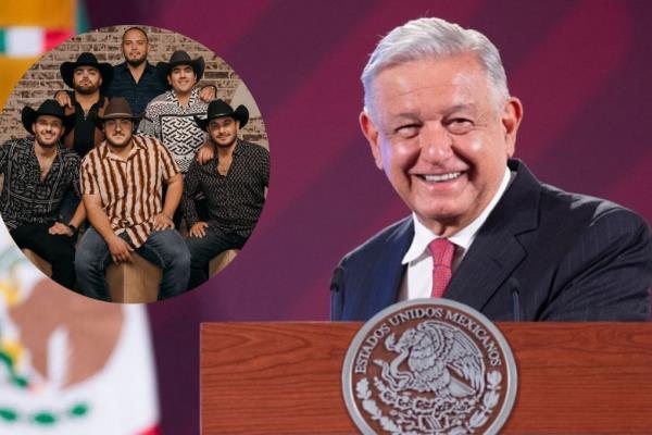 AMLO se declara fan de Grupo Frontera durante su conferencia mañanera