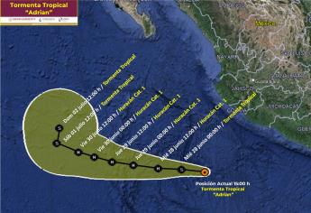 Se forma «Adrián», el primer ciclón en el Océano Pacífico