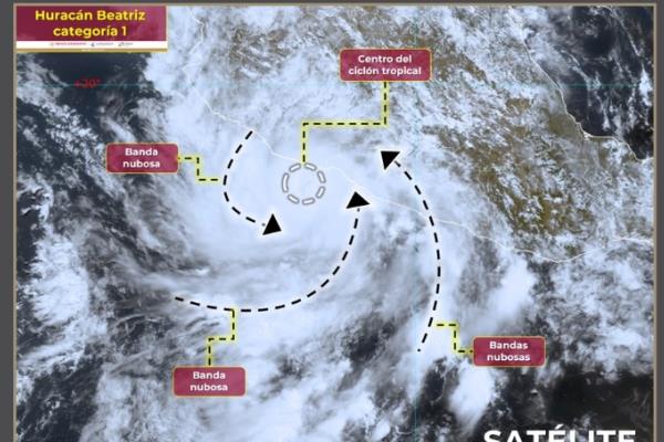 Huracán «Beatriz»: se esperan lluvias de hasta 75 milímetros en Mazatlán