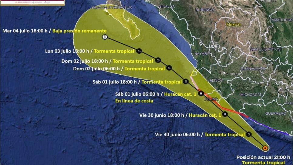 «Beatriz» continúa su desplazamiento al sur de Guerrero