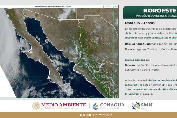 Se mantiene el pronóstico de lluvias fuertes en Sinaloa