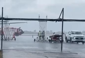 Cierra el aeropuerto de Mazatlán por intensas lluvias