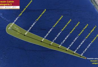 Huracán «Calvin» en el Pacífico; aquí su trayectoria
