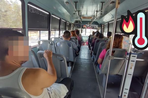 Camiones de Los Mochis son «un horno» y no abren ventanillas
