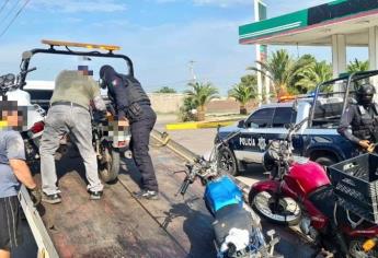 Aseguran 32 motocicletas tras operativos en Culiacancito y El Tamarindo