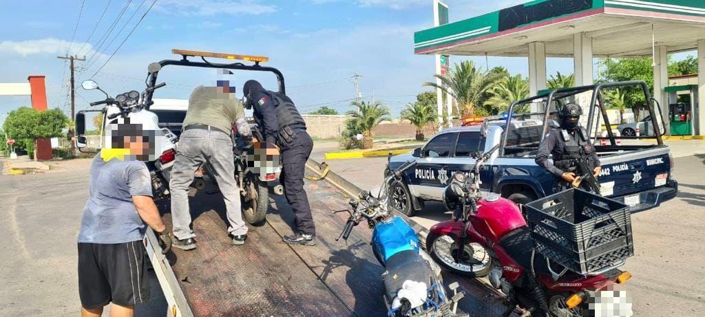 Aseguran 32 motocicletas tras operativos en Culiacancito y El Tamarindo