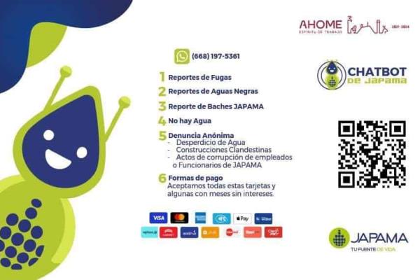 Chatbot de JAPAMA: reporta, denuncia y hasta paga desde tu teléfono