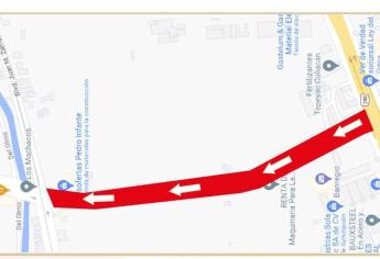 Este lunes estará cerrado un carril del Pedro Infante en Culiacán por reencarpetado