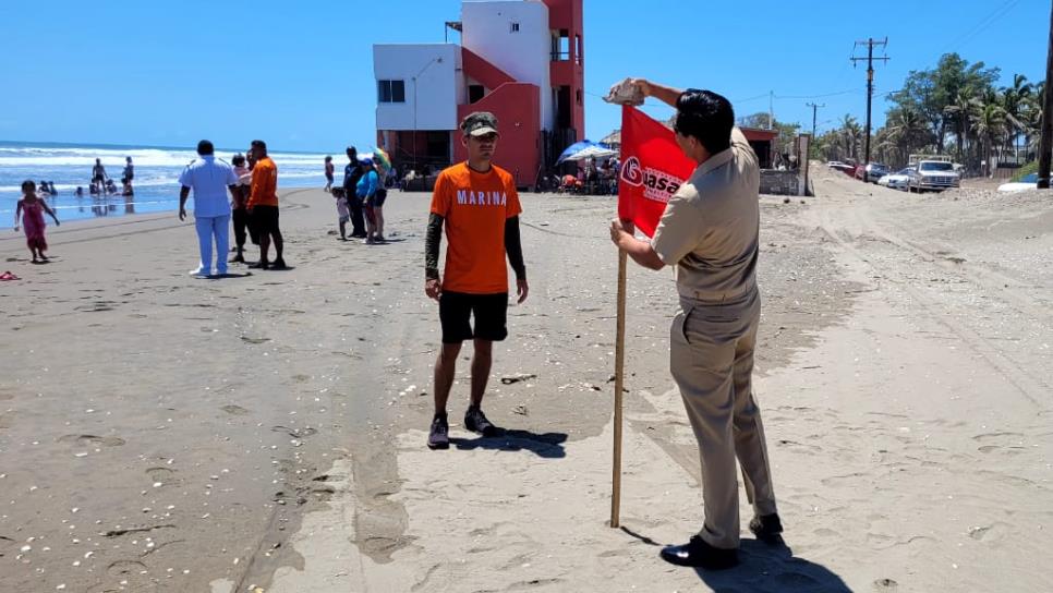 PC emite alerta a bañistas en Las Glorias