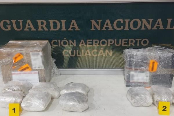 Guardia Nacional localiza varios kilos de cristal en una paquetería de Culiacán