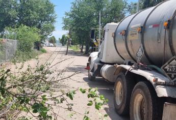 Árboles caídos bloquean por horas el paso a El Quemadito de Culiacán