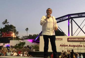 «Estoy seguro de que voy a ganar la encuesta», Adán Augusto en su última asamblea informativa en Culiacán